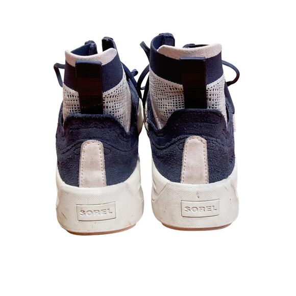Sorel ONA 503 Knit Mid Sneakers Blue Women's Size 8.5 - Picture 4 of 9
